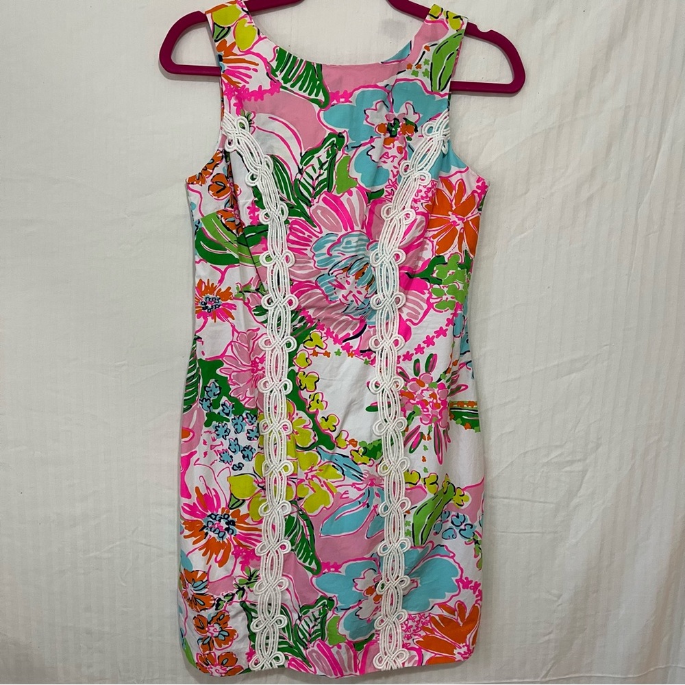 Lilly Pulitzer for Target Multicolored Sheath Dress Scoop Neck Sleeveless